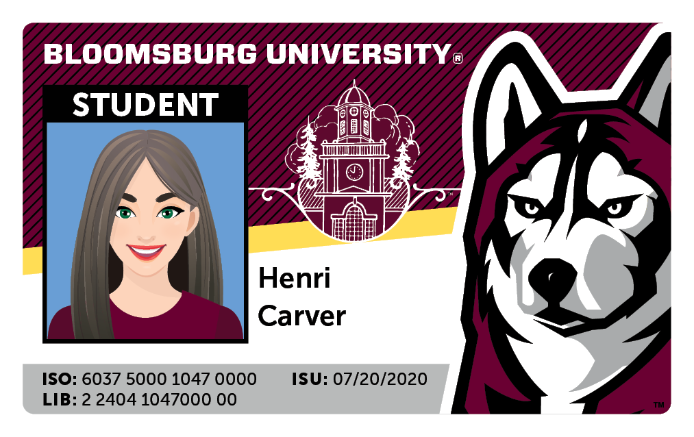 Carte d'identité de l'Université de Bloomsburg